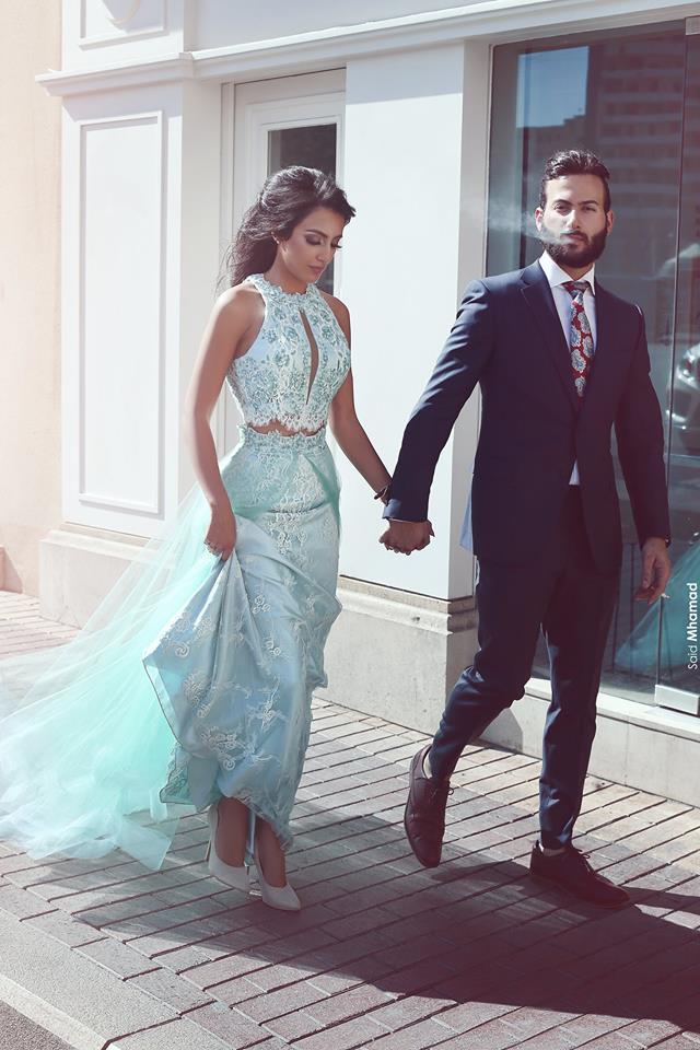 Grün Abendkleider Lang Abendkleid zweiteiler Spitze Abiballkleider Günstig Online