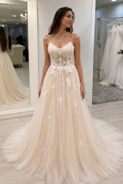 Schlichte Brautkleider A Linie Mit Spitze Boho Hochzeitskleider