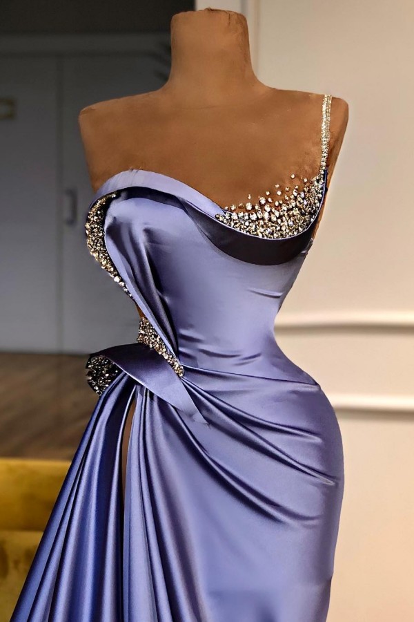 Purpur Ballkleider Lang Glitzer Abendkleider Abendmoden Online