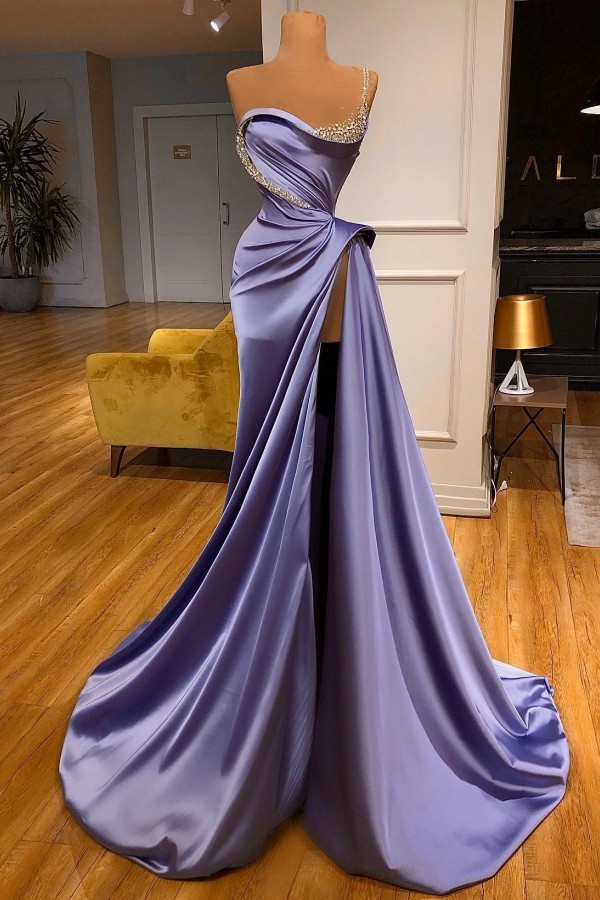 Purpur Abendkleider Lang Glitzer Ballkleider Abendmoden Online