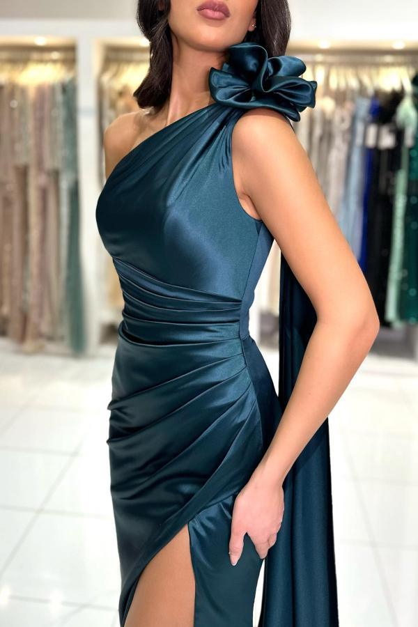 Schöne Abendkleider Lang Schlicht | Grünes Abiballkleid Günstig