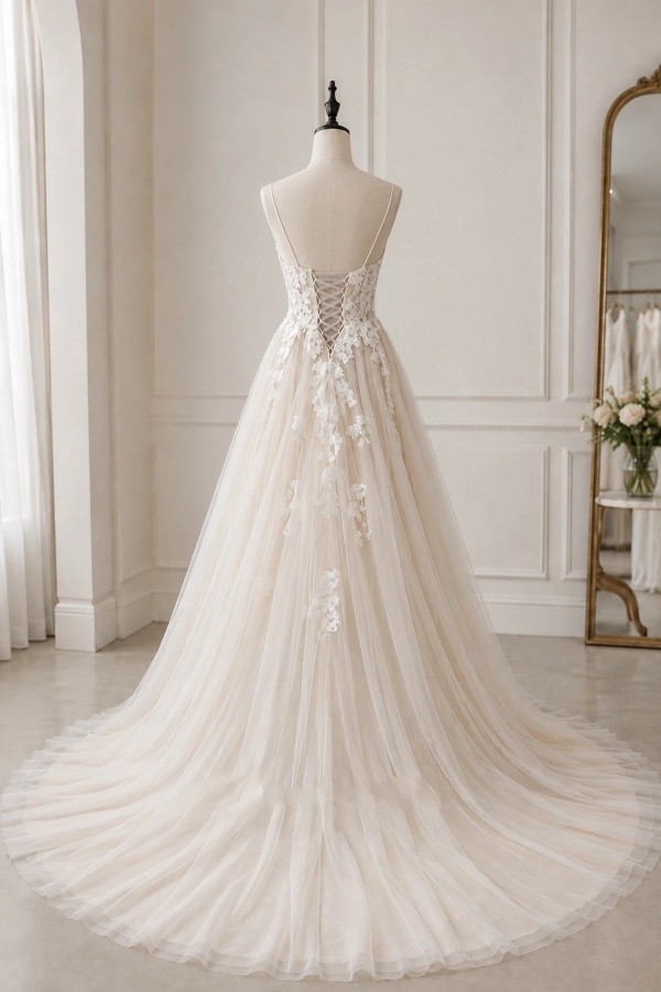 Schlichte Brautkleider A Linie Mit Spitze Boho Hochzeitskleider