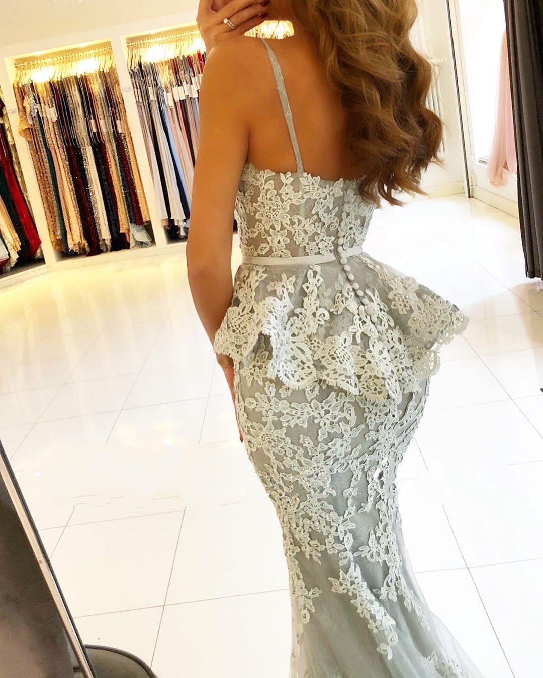 Elegante Abendkleider Lang Spitze | Abendmoden Abiallkleider Online Kaufen-babyonlinedressde