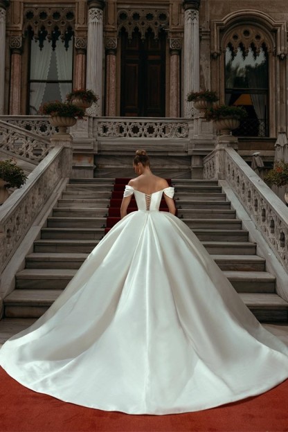 Wunderschöne Brautkleider Prinzessin | Satin Hochzeitskleider Günstig