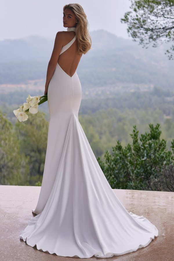 Schlichte Hochzeitskleider Meerjungfrau Satin Brautkleider Günstig