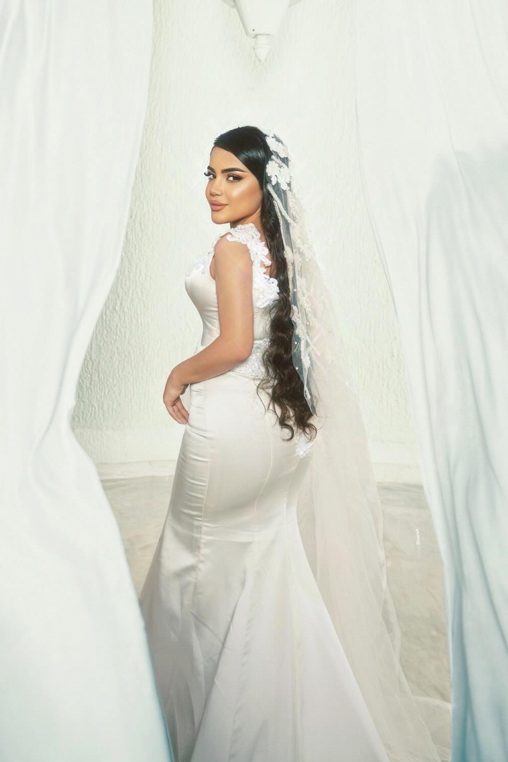 Schlichte Brautkleider Meerjungfrau Stil Satin Hcohzeitskleider Günstig
