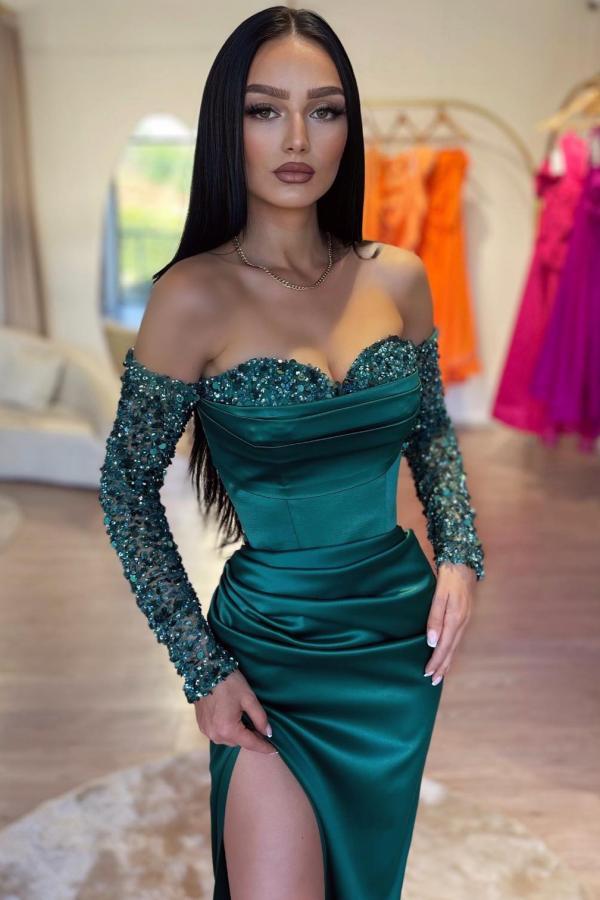 Schlichte Abendkleider Lang Grün | Abiballkleider Günstig-babyonlinedressde