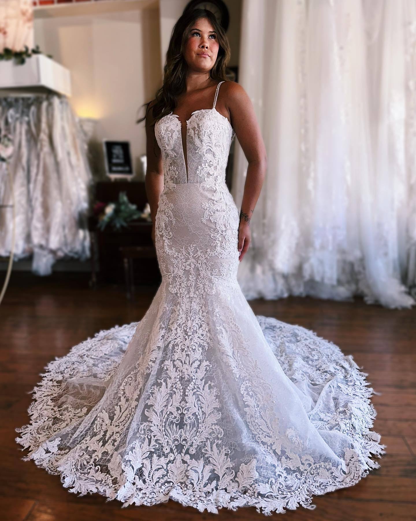 Schöne Hochzeitskleider Meerjungfrau | Brautkleider mit Spitze-babyonlinedressde