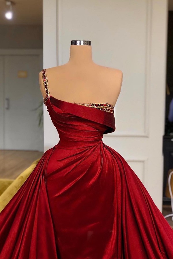 Fashion Abendkleider Lang Rot A Linie Ballkleider Partykleider