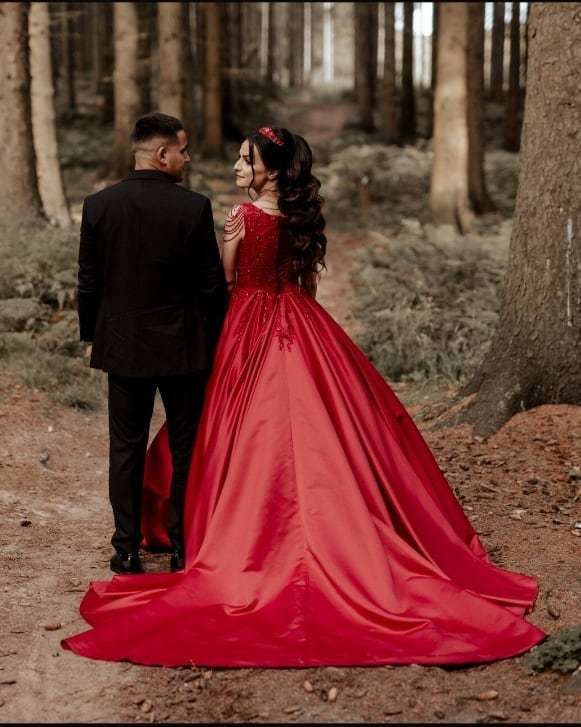 Rote Brautkleider A Linie | Hochzeitskleider Mit Spitze