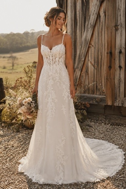 Modest Brautkleider A Linie Spitze Hochzeitskleider Online Kaufen