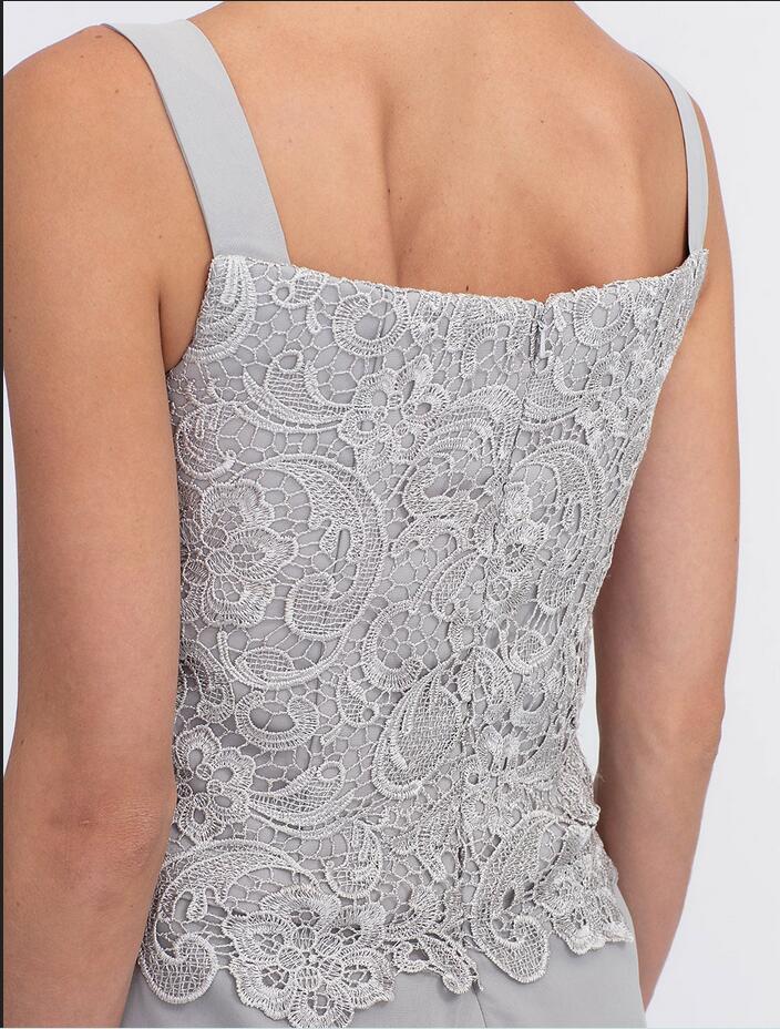 Elegante Brautmutterkleider Lang Günstig | 2 Teilig Brautmutterkleid mit Bolero