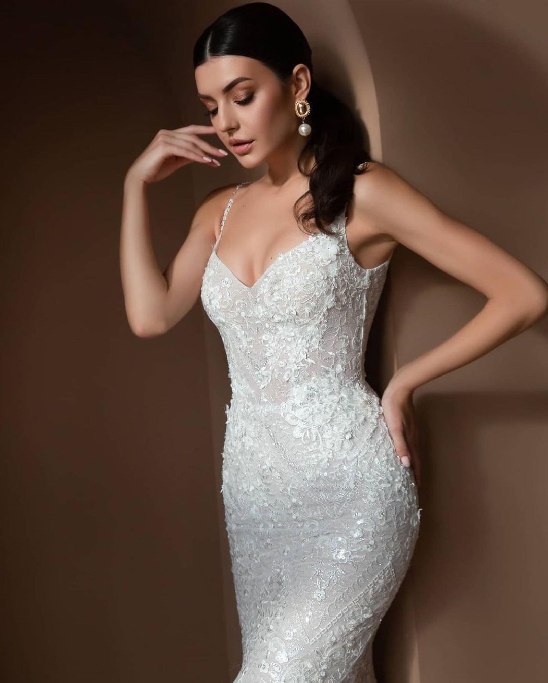 Elegante Brautkleider Mit Ärmel | Spitze Hochzeitskleider Meerjungfrau