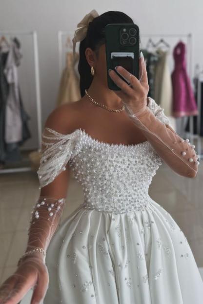 Weiße Abendkleider Lang Glitzer Ballkleider Abiballkleider Günstig