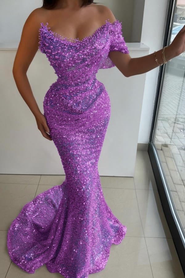 Designer Abendkleider Lang Rosa Abiballkleider Abendmoden Glitzer