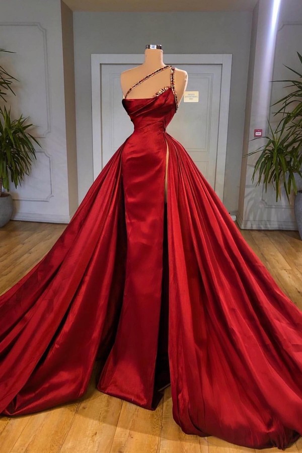 Sexy Abendkleider Lang Rot Ballkleider Partykleider Online