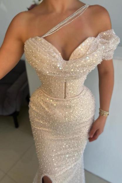 Elegante Abendkleider Lang Glitzer Ballkleider Abendmoden Online-babyonlinedressde