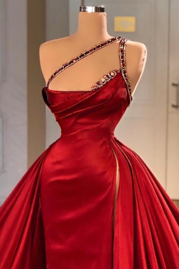 Sexy Abendkleider Lang Rot Ballkleider Partykleider Online