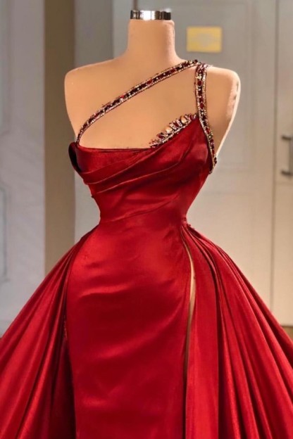 Sexy Abendkleider Lang Rot Ballkleider Partykleider Online