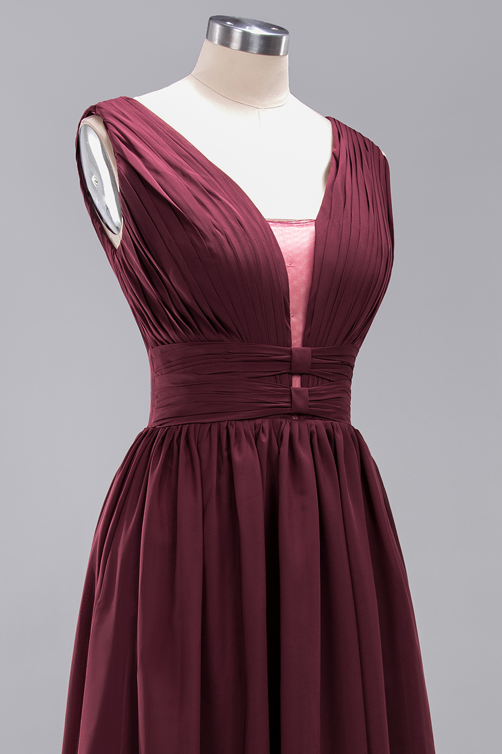 Weinrote Brautjungfernkleider Lang | Hochzeitspartykleider Günstig-babyonlinedressde