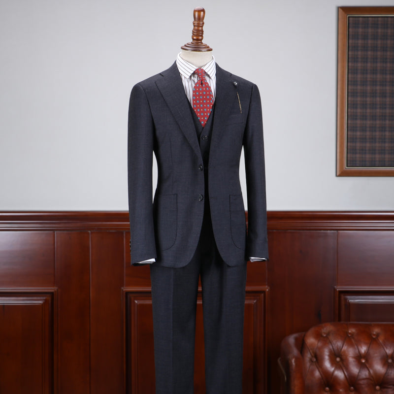 Amos Regular 3 Pieces Notched Lapel Slim Fit Tailored Business Suit For Men-babyonlinedressde