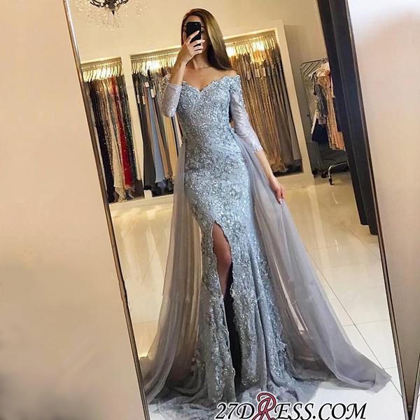 Fashion Abendkleid Mit Ärmel | Schwarze Abendkleider Lang Spitze