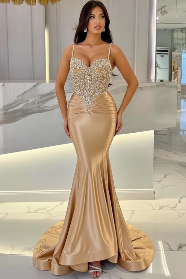 Elegante Abendkleider Lang Blau | Abiballkleider mit Glitzer