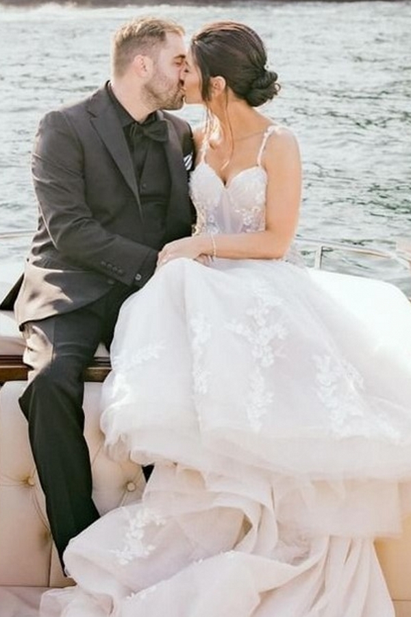 Schlichte Brautkleider Meerjungfrau Hochzeitskleider Lang Spitze-babyonlinedressde