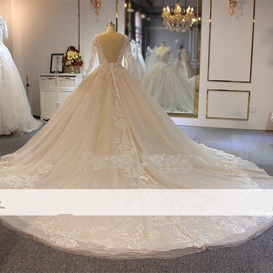 Luxus Brautkleider Spitze Ärmel | Hochzeitskleider A Linie Online