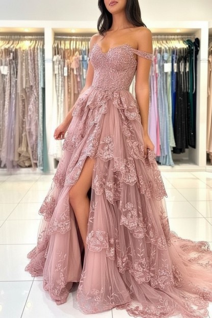 Design Abendkleider Lang Schwarz | Spitze Abiballkleider mit Glitzer