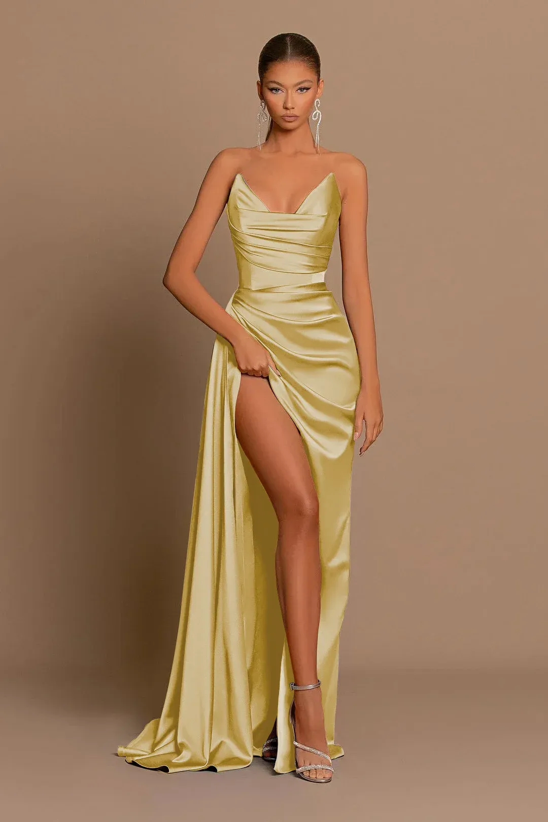 Designer Abendkleider Lang Blau | Schlichte Abiballkleider Günstig