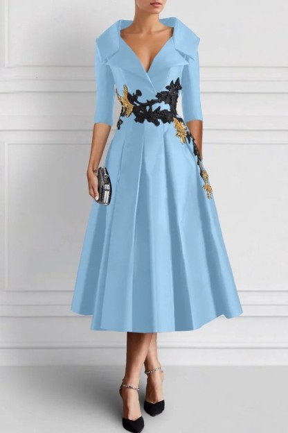 Vintage Brautmutterkleider Schwarz Mit Ärmel Festliche Kleider Kurz