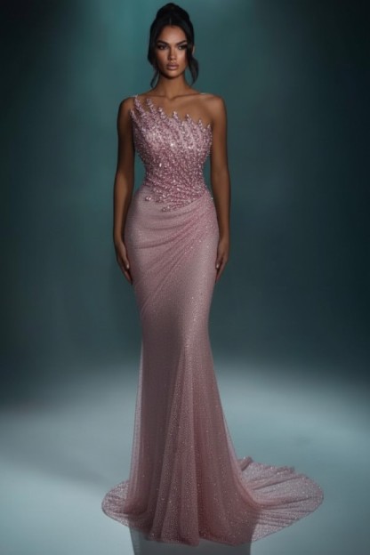 Festliche Abendkleider Lang Brau Abiballkleider Ballkleider Glitzer