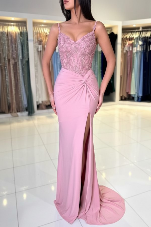 Wunderschöne Abendkleider Weinrot | Abiballkleider Lang Glitzer