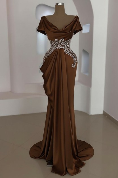 Schlichte Abendkleider Lang Silber | Günstige Abiballkleider Mit Glitzer