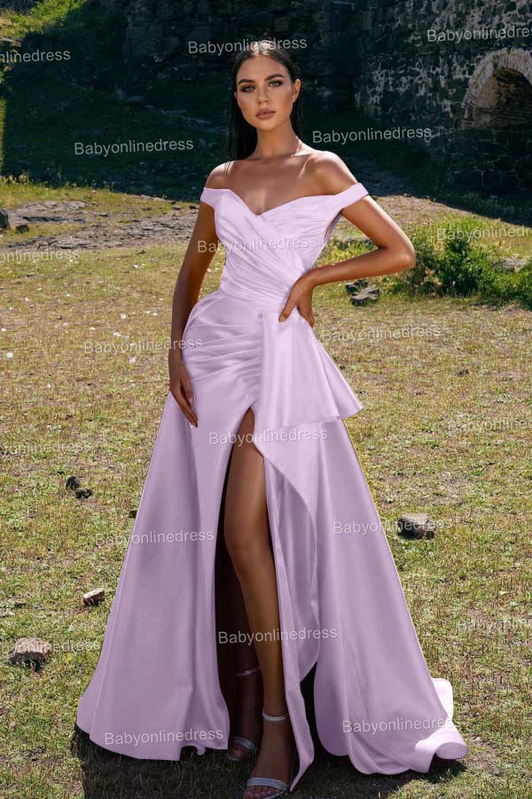 Schlichte Abendkleider Lang Rot | Abiballkleider Günstig