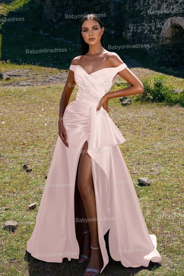 Schlichte Abendkleider Lang Rot | Abiballkleider Günstig