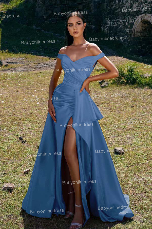 Schlichte Abendkleider Lang Rot | Abiballkleider Günstig