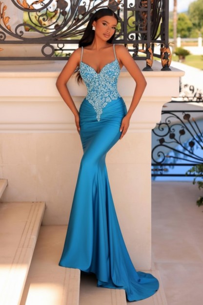 Wunderschöne Abendkleider Grün | Abiballkleider Lang mit Glitzer