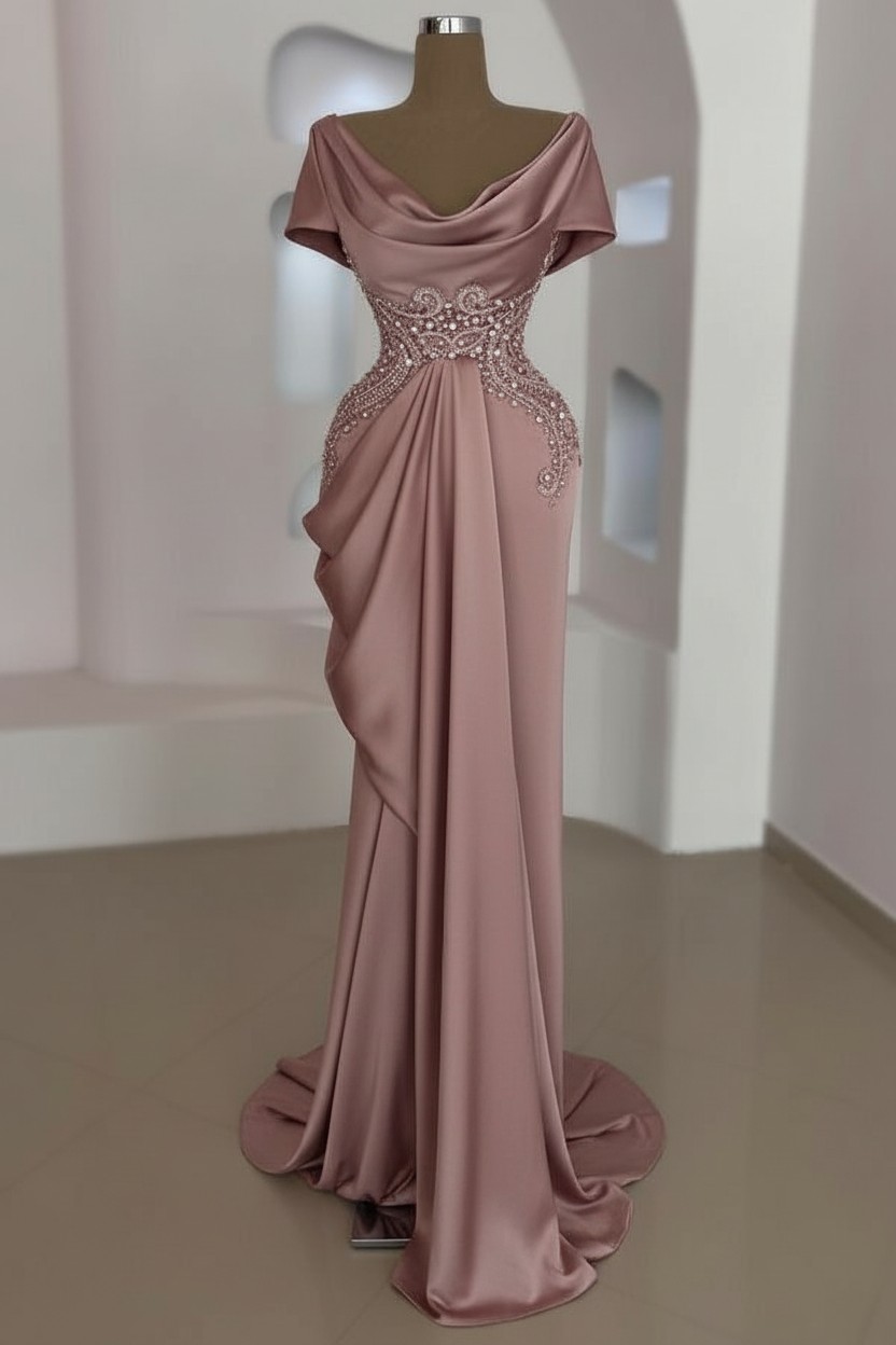 Schlichte Abendkleider Lang Silber | Günstige Abiballkleider Mit Glitzer