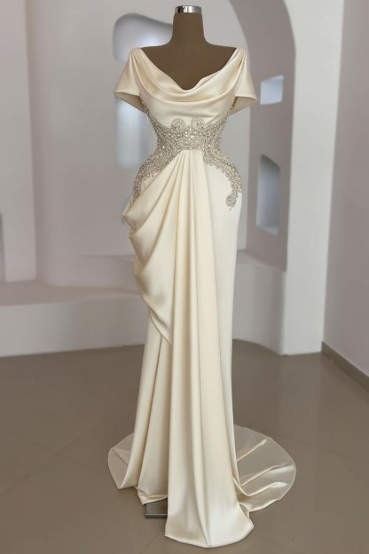 Schlichte Abendkleider Lang Silber | Günstige Abiballkleider Mit Glitzer