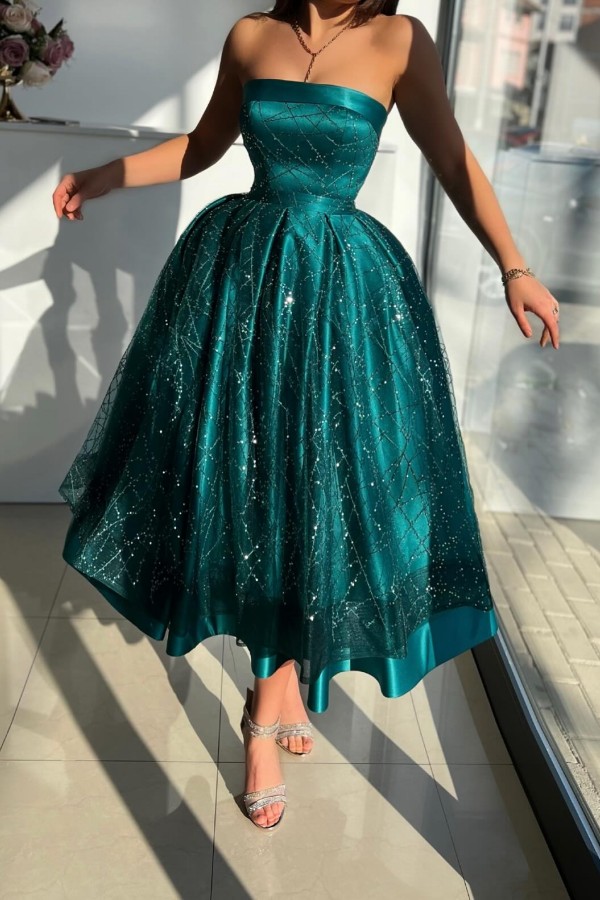 Grüne Cocktailkleider Partykleider  Kurze Abendkleider Ballkleider Glitzer-babyonlinedressde