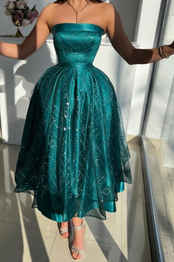 Grüne Cocktailkleider Partykleider  Kurze Abendkleider Ballkleider Glitzer-babyonlinedressde