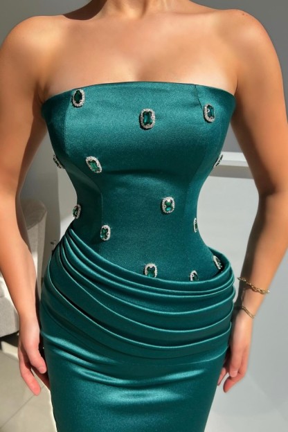 Grüne Abendkleider Lang Günstig Abendmode Abiballkleider-babyonlinedressde