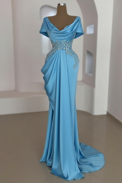 Schlichte Abendkleider Lang Silber | Günstige Abiballkleider Mit Glitzer