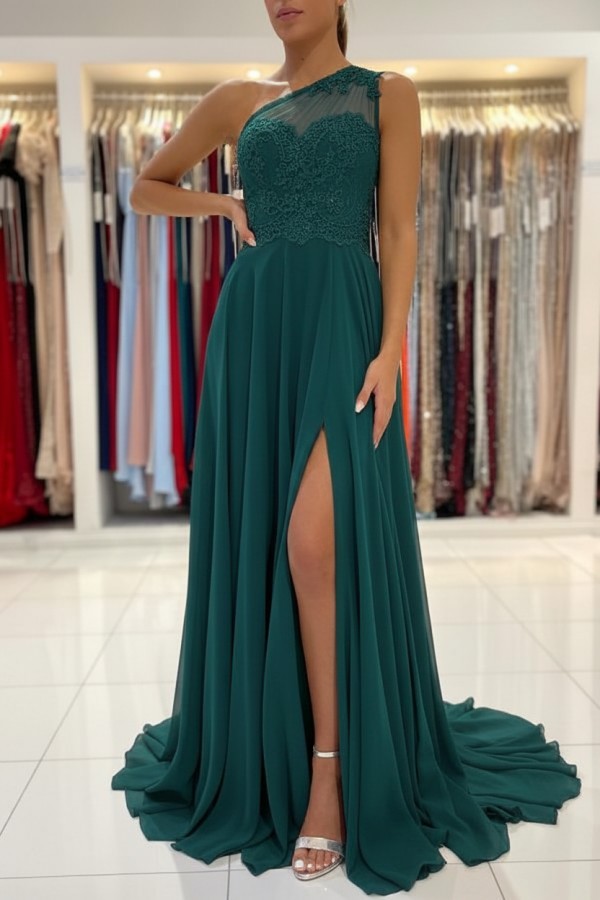 Schlichtes Abendkleid Mit Spitze | Abiballkleider Lang Günstig