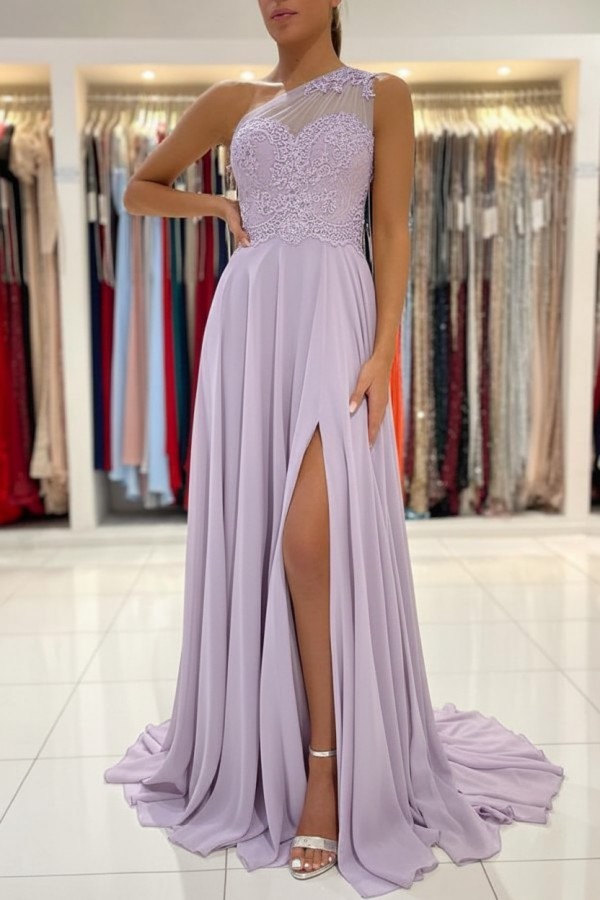 Schlichtes Abendkleid Mit Spitze | Abiballkleider Lang Günstig