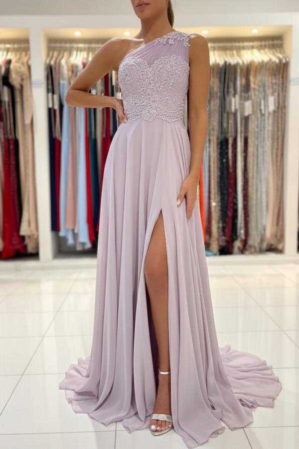 Schlichtes Abendkleid Mit Spitze | Abiballkleider Lang Günstig