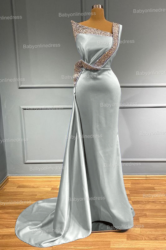 Blue Evening Dress Long Cheap | Prom Dresses with Glitter