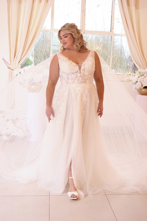 Summer Hochzeitskleider Boho Große Größe A Linie Spitze Brautkleider